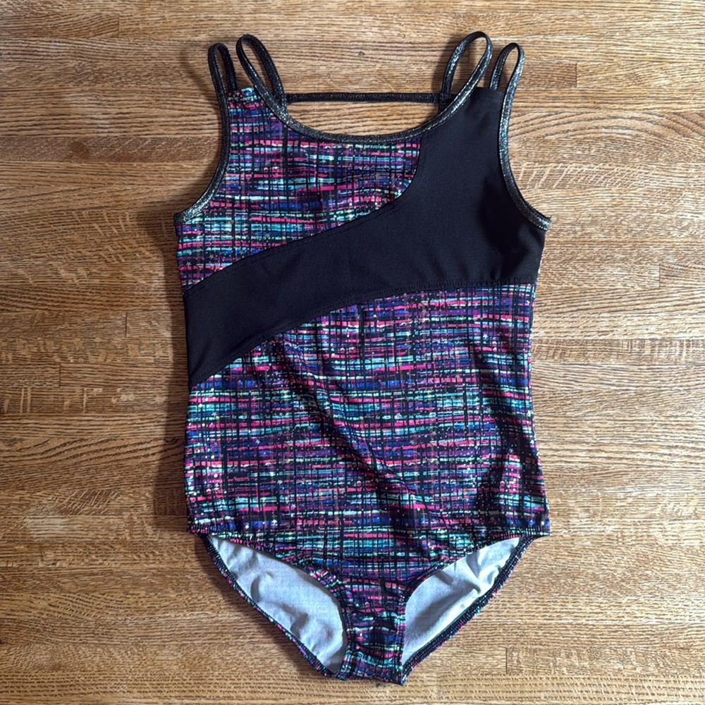 DANSKIN Now Girls Gymnastics Dance Stars Leotard Sz 10-12
